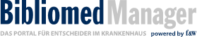 Dies ist das Logo der BibliomedManager Zeitung.